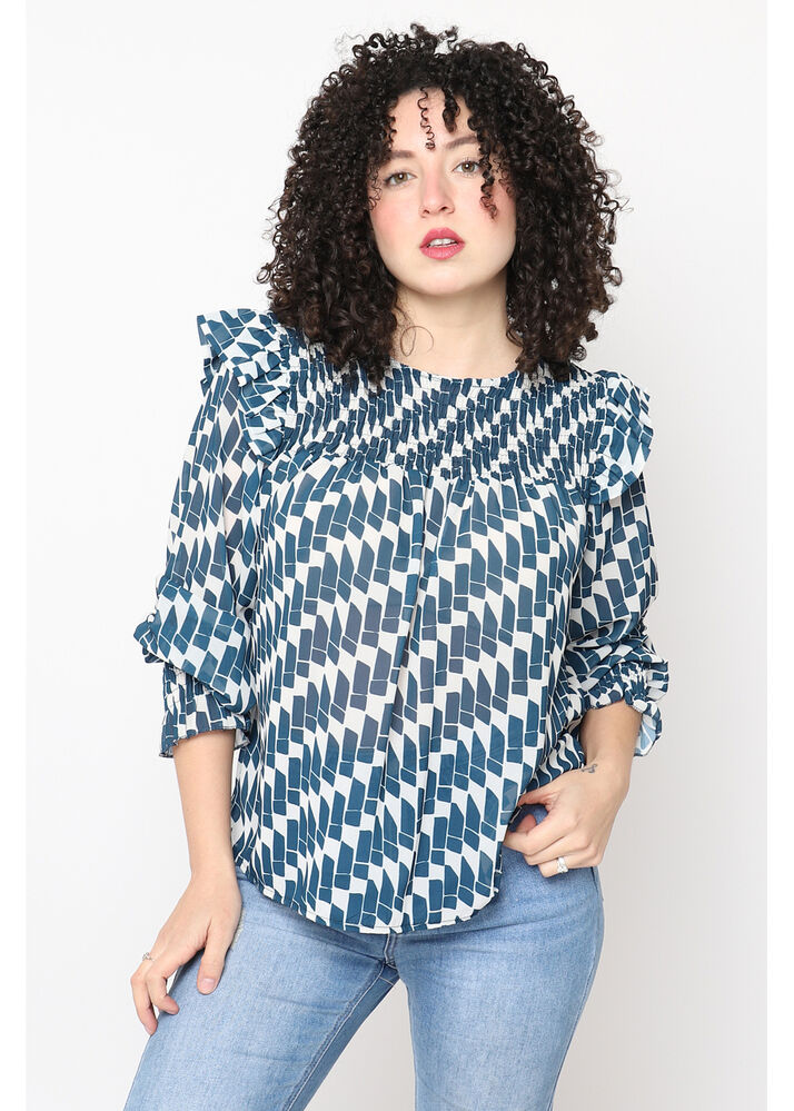 Blusa discount estampado geometrico